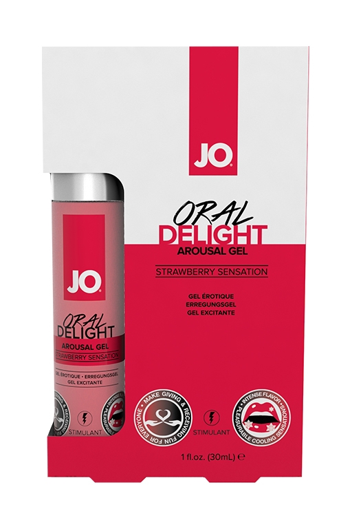 Гель для глубокого минета "JO Oral Strawberry" со вкусом клубника со льдом, 30ml 