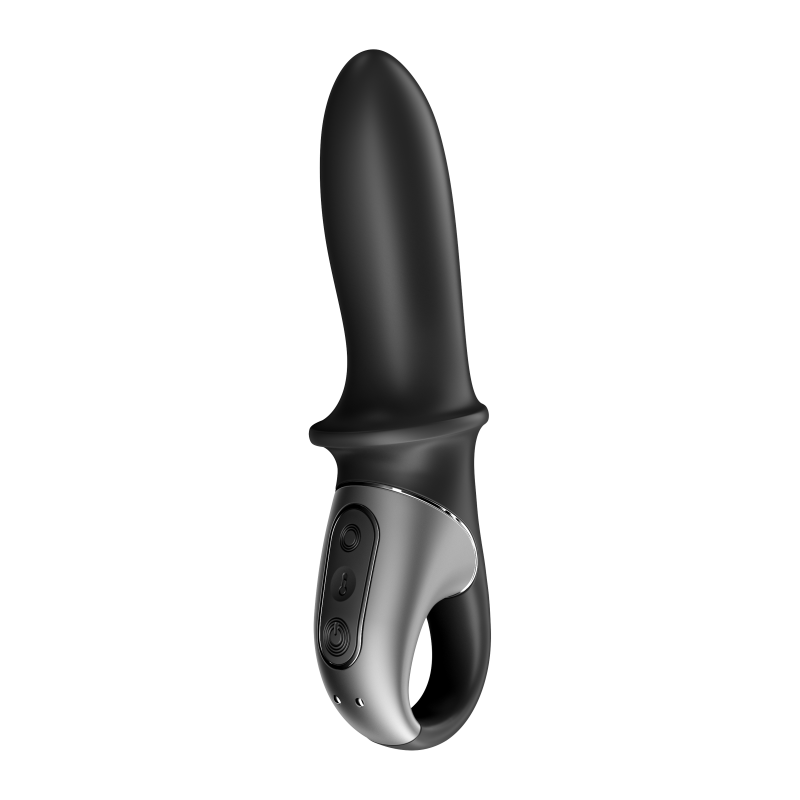 Массажер простаты с вибрацией и подогревом "Satisfyer Heat Passion" + приложение, черный 